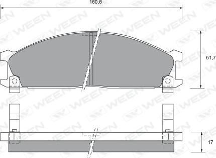 Ween 151-1428 - Kit pastiglie freno, Freno a disco autozon.pro