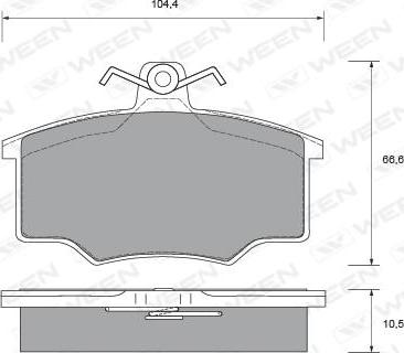 Ween 151-1471 - Kit pastiglie freno, Freno a disco autozon.pro