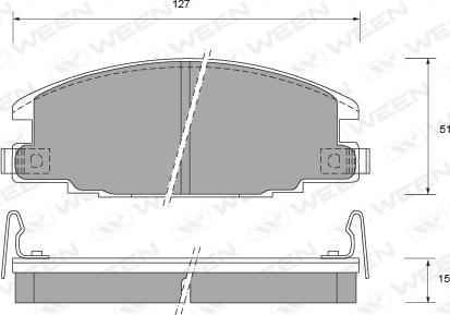 Ween 151-1477 - Kit pastiglie freno, Freno a disco autozon.pro