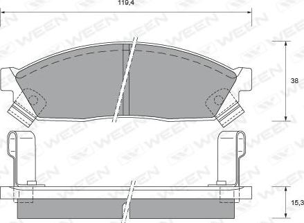 Ween 151-1590 - Kit pastiglie freno, Freno a disco autozon.pro