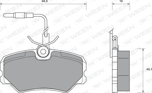 Ween 151-1591 - Kit pastiglie freno, Freno a disco autozon.pro