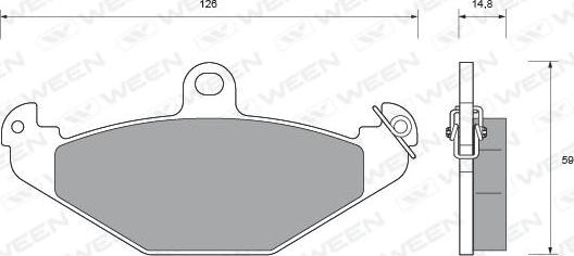 Ween 151-1592 - Kit pastiglie freno, Freno a disco autozon.pro