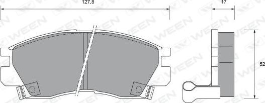 Ween 151-1544 - Kit pastiglie freno, Freno a disco autozon.pro