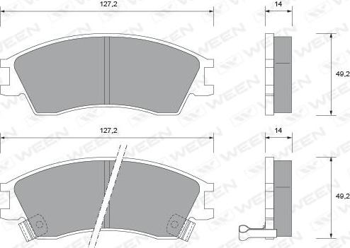 Ween 151-1541 - Kit pastiglie freno, Freno a disco autozon.pro