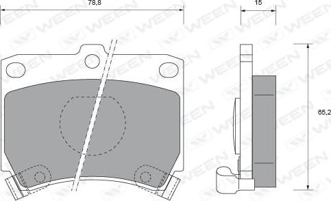 Ween 151-1547 - Kit pastiglie freno, Freno a disco autozon.pro