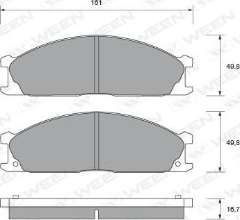 Ween 151-1568 - Kit pastiglie freno, Freno a disco autozon.pro