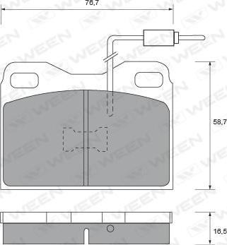 Ween 151-1506 - Kit pastiglie freno, Freno a disco autozon.pro