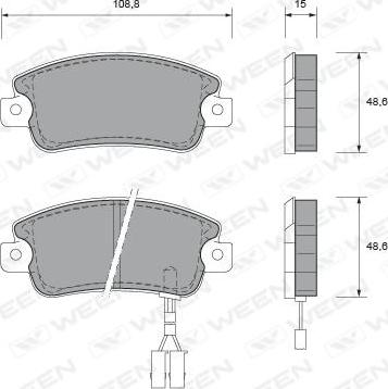 Ween 151-1500 - Kit pastiglie freno, Freno a disco autozon.pro