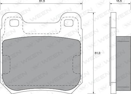 Ween 151-1508 - Kit pastiglie freno, Freno a disco autozon.pro