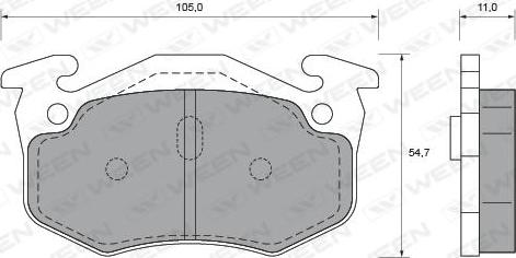 Ween 151-1503 - Kit pastiglie freno, Freno a disco autozon.pro