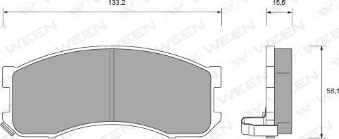 Ween 151-1589 - Kit pastiglie freno, Freno a disco autozon.pro