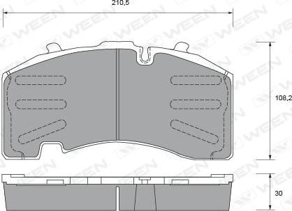 Ween 151-1584 - Kit pastiglie freno, Freno a disco autozon.pro