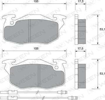 Ween 151-1585 - Kit pastiglie freno, Freno a disco autozon.pro