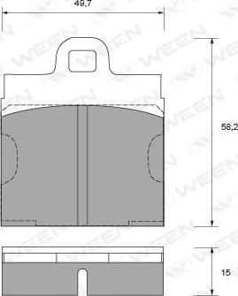 Ween 151-1581 - Kit pastiglie freno, Freno a disco autozon.pro