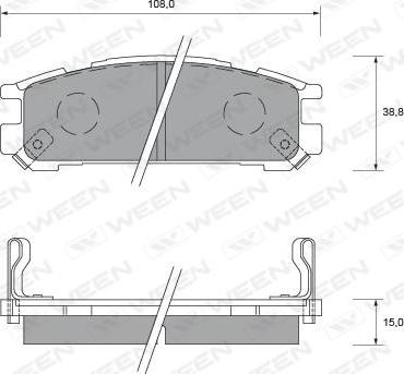 Ween 151-1539 - Kit pastiglie freno, Freno a disco autozon.pro