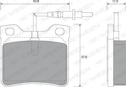 Ween 151-1535 - Kit pastiglie freno, Freno a disco autozon.pro