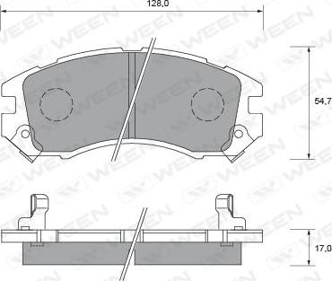 Ween 151-1538 - Kit pastiglie freno, Freno a disco autozon.pro