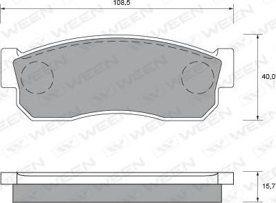 Ween 151-1537 - Kit pastiglie freno, Freno a disco autozon.pro