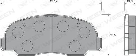 Ween 151-1529 - Kit pastiglie freno, Freno a disco autozon.pro