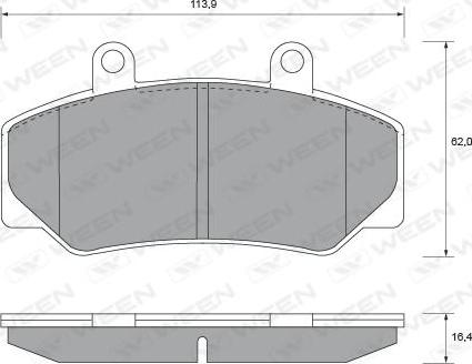 Ween 151-1524 - Kit pastiglie freno, Freno a disco autozon.pro