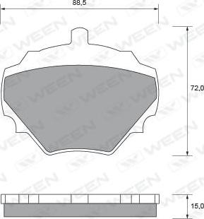 Ween 151-1526 - Kit pastiglie freno, Freno a disco autozon.pro