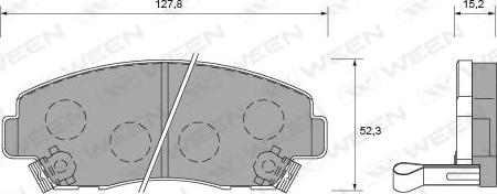 Ween 151-1528 - Kit pastiglie freno, Freno a disco autozon.pro