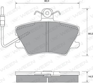 Ween 151-1522 - Kit pastiglie freno, Freno a disco autozon.pro