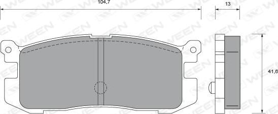 Ween 151-1576 - Kit pastiglie freno, Freno a disco autozon.pro