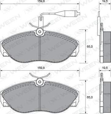 Ween 151-1643 - Kit pastiglie freno, Freno a disco autozon.pro