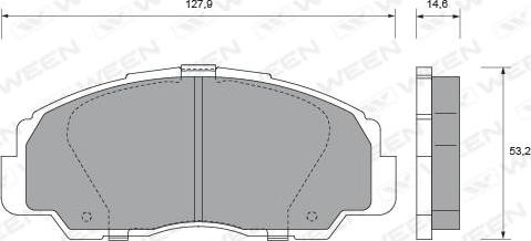 Ween 151-1660 - Kit pastiglie freno, Freno a disco autozon.pro