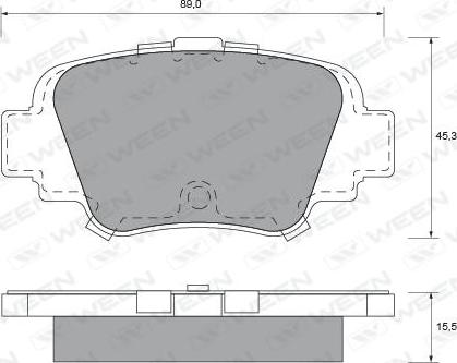 Ween 151-1605 - Kit pastiglie freno, Freno a disco autozon.pro