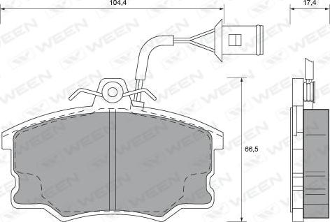 Ween 151-1600 - Kit pastiglie freno, Freno a disco autozon.pro