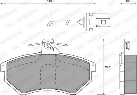 Ween 151-1601 - Kit pastiglie freno, Freno a disco autozon.pro