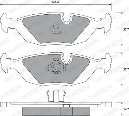 Ween 151-1612 - Kit pastiglie freno, Freno a disco autozon.pro