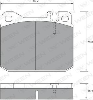 Ween 151-1639 - Kit pastiglie freno, Freno a disco autozon.pro