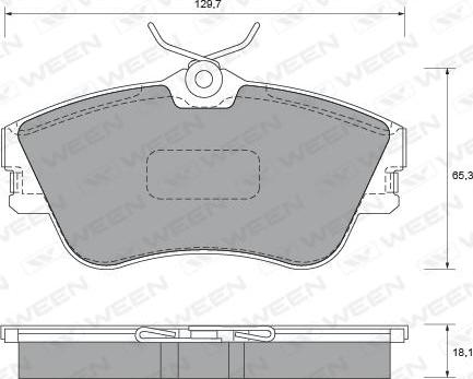 Ween 151-1630 - Kit pastiglie freno, Freno a disco autozon.pro