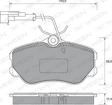 Ween 151-1632 - Kit pastiglie freno, Freno a disco autozon.pro