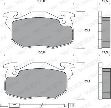 Ween 151-1620 - Kit pastiglie freno, Freno a disco autozon.pro