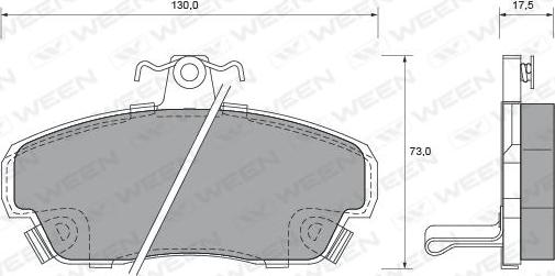 Ween 151-1623 - Kit pastiglie freno, Freno a disco autozon.pro