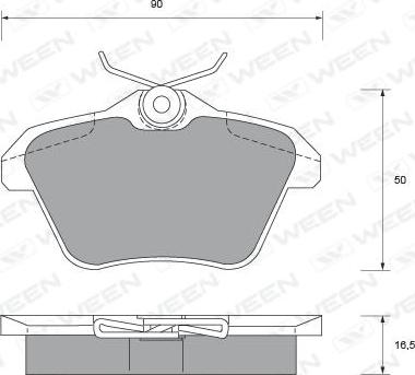 Ween 151-1671 - Kit pastiglie freno, Freno a disco autozon.pro