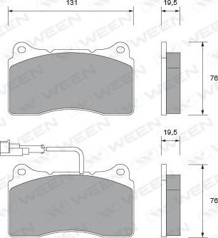 Ween 151-1673 - Kit pastiglie freno, Freno a disco autozon.pro