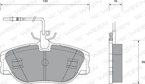 Ween 151-1672 - Kit pastiglie freno, Freno a disco autozon.pro