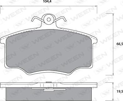 Ween 151-1096 - Kit pastiglie freno, Freno a disco autozon.pro