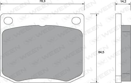 Ween 151-1098 - Kit pastiglie freno, Freno a disco autozon.pro