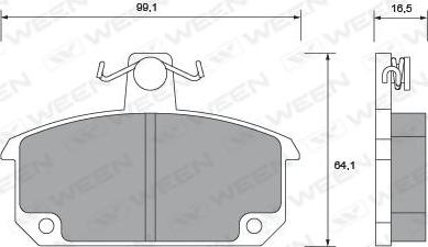 Ween 151-1097 - Kit pastiglie freno, Freno a disco autozon.pro