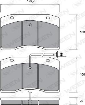 Ween 151-1046 - Kit pastiglie freno, Freno a disco autozon.pro