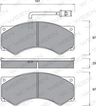 Ween 151-1040 - Kit pastiglie freno, Freno a disco autozon.pro