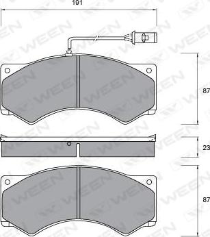 Ween 151-1041 - Kit pastiglie freno, Freno a disco autozon.pro