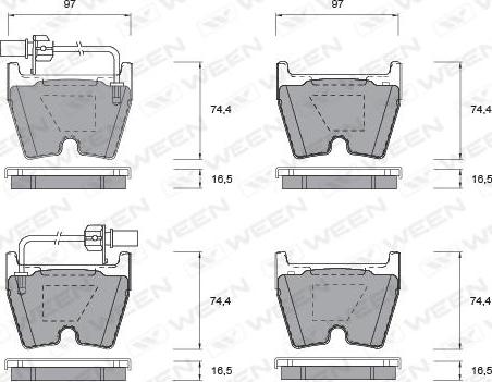 Ween 151-1047 - Kit pastiglie freno, Freno a disco autozon.pro