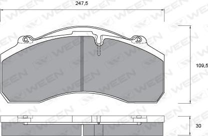 Ween 151-1054 - Kit pastiglie freno, Freno a disco autozon.pro